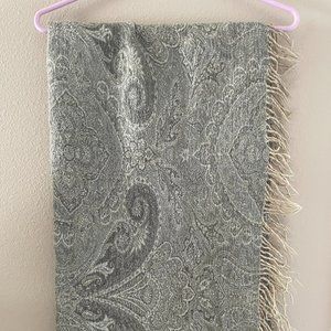 Restoration Hardware wool blend paisley throw blanket